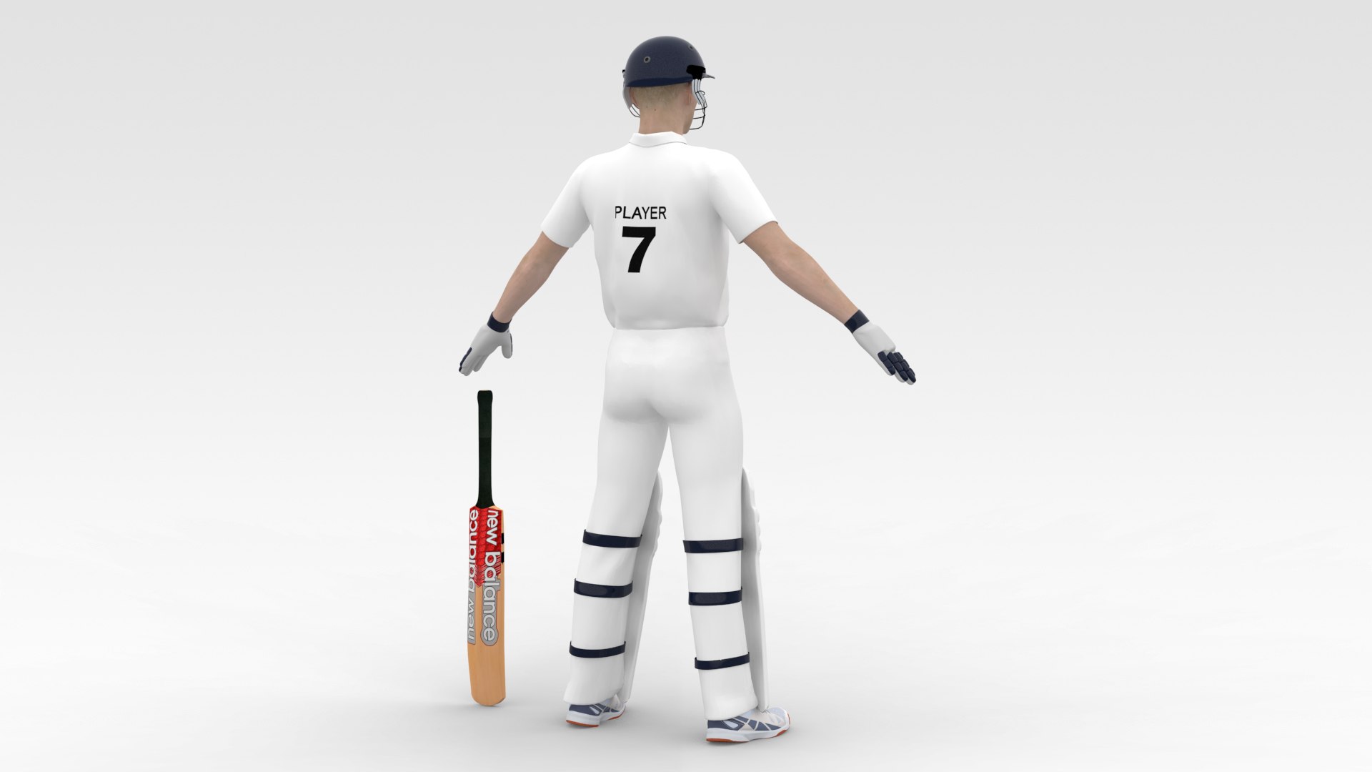Cricket Batsman V2 Model TurboSquid 1830414