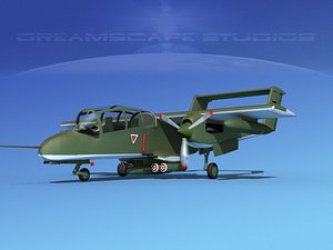 propellers rockwell ov-10 bronco 3d 3ds