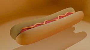 3D Hot Dog model