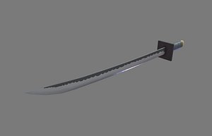 3D katana japanese sword model