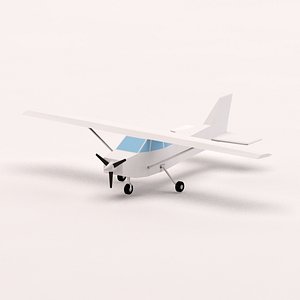 Cartoon low poly light plane