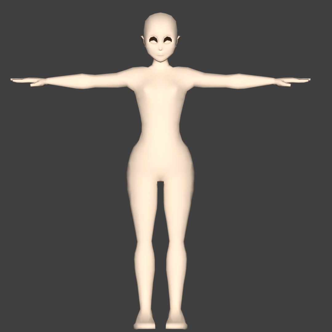 Female body base 3D - TurboSquid 1359942