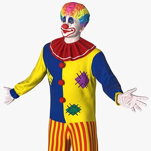 clown costume rigged modo 3D