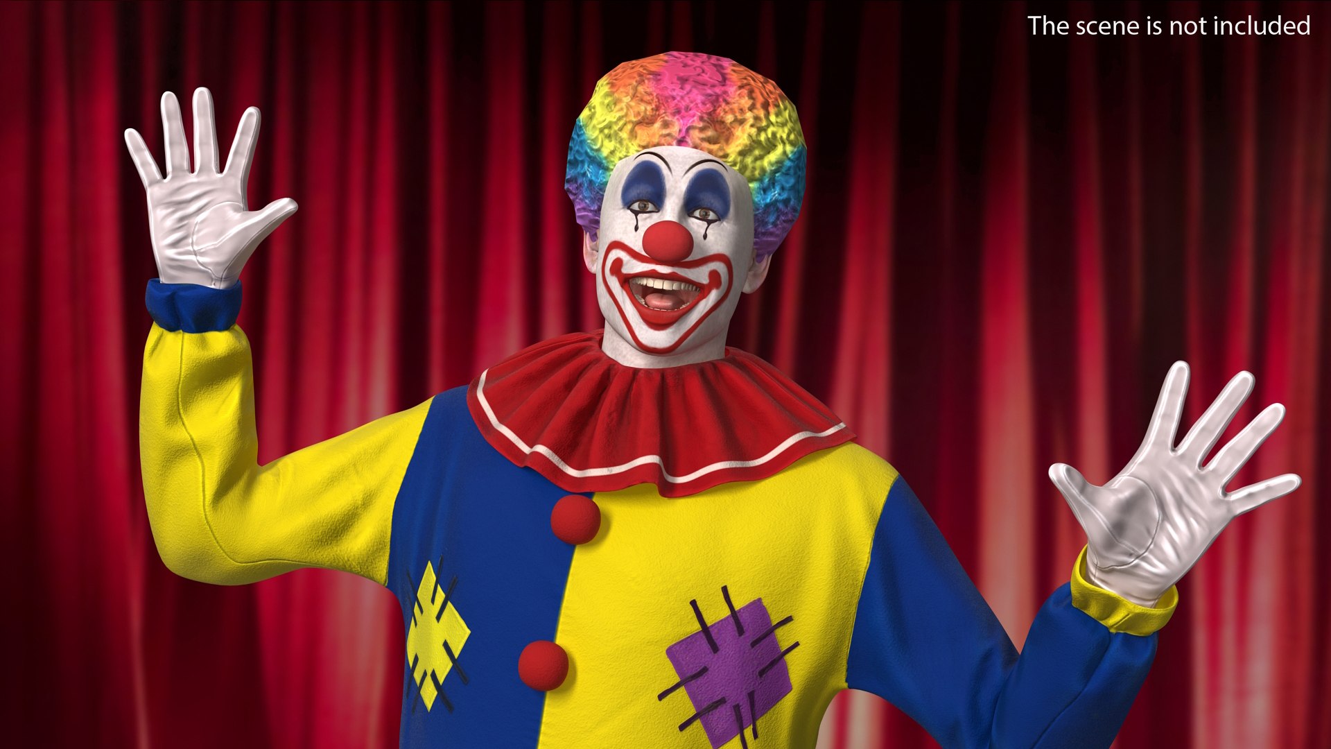 Clown costume rigged modo 3D - TurboSquid 1604150