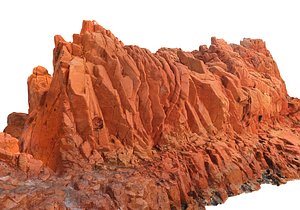 3D RED LAVA CLIFF 2