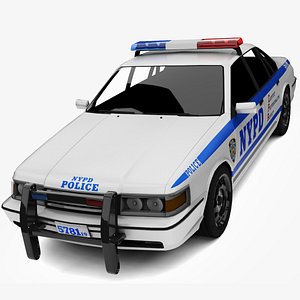 Generic Lowpoly Police Car Thompson NYPD 3D