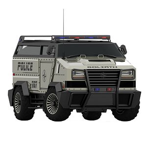 Armored police van