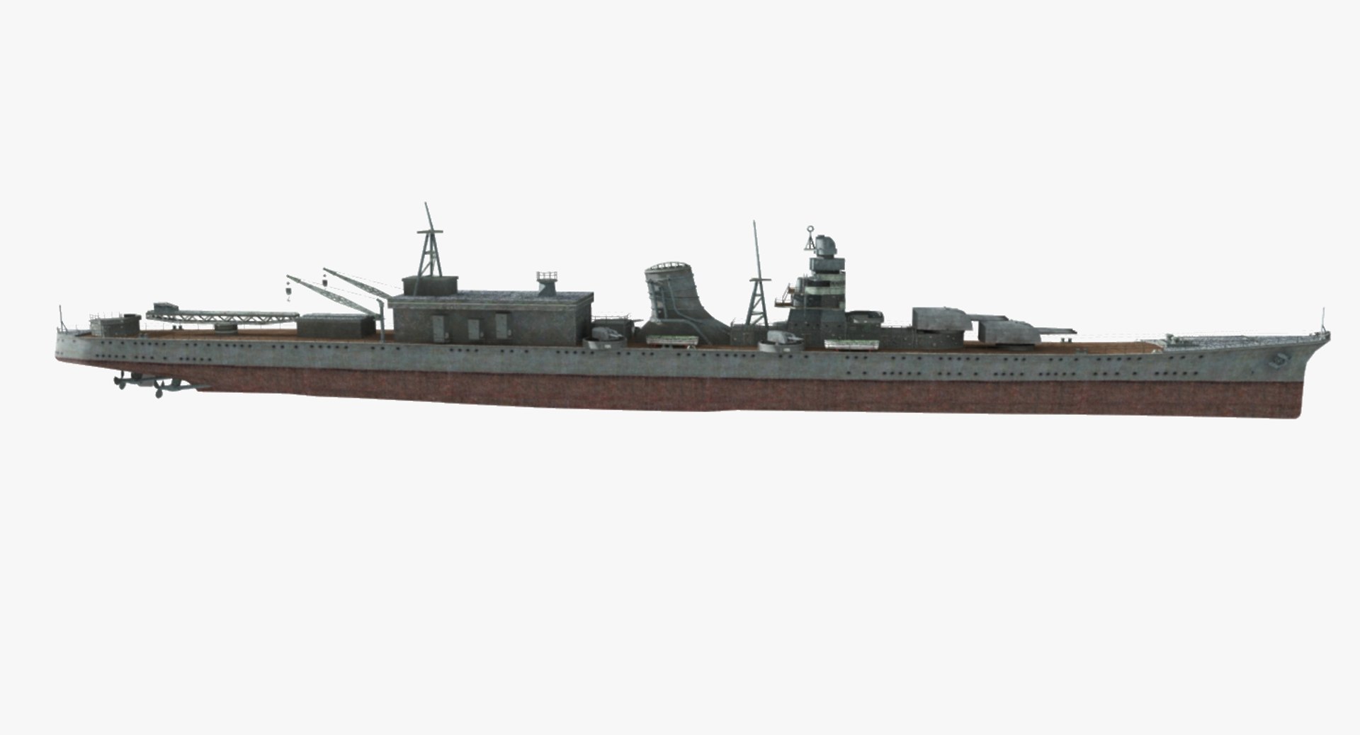 Japanese Cruiser Oyodo 3d Model