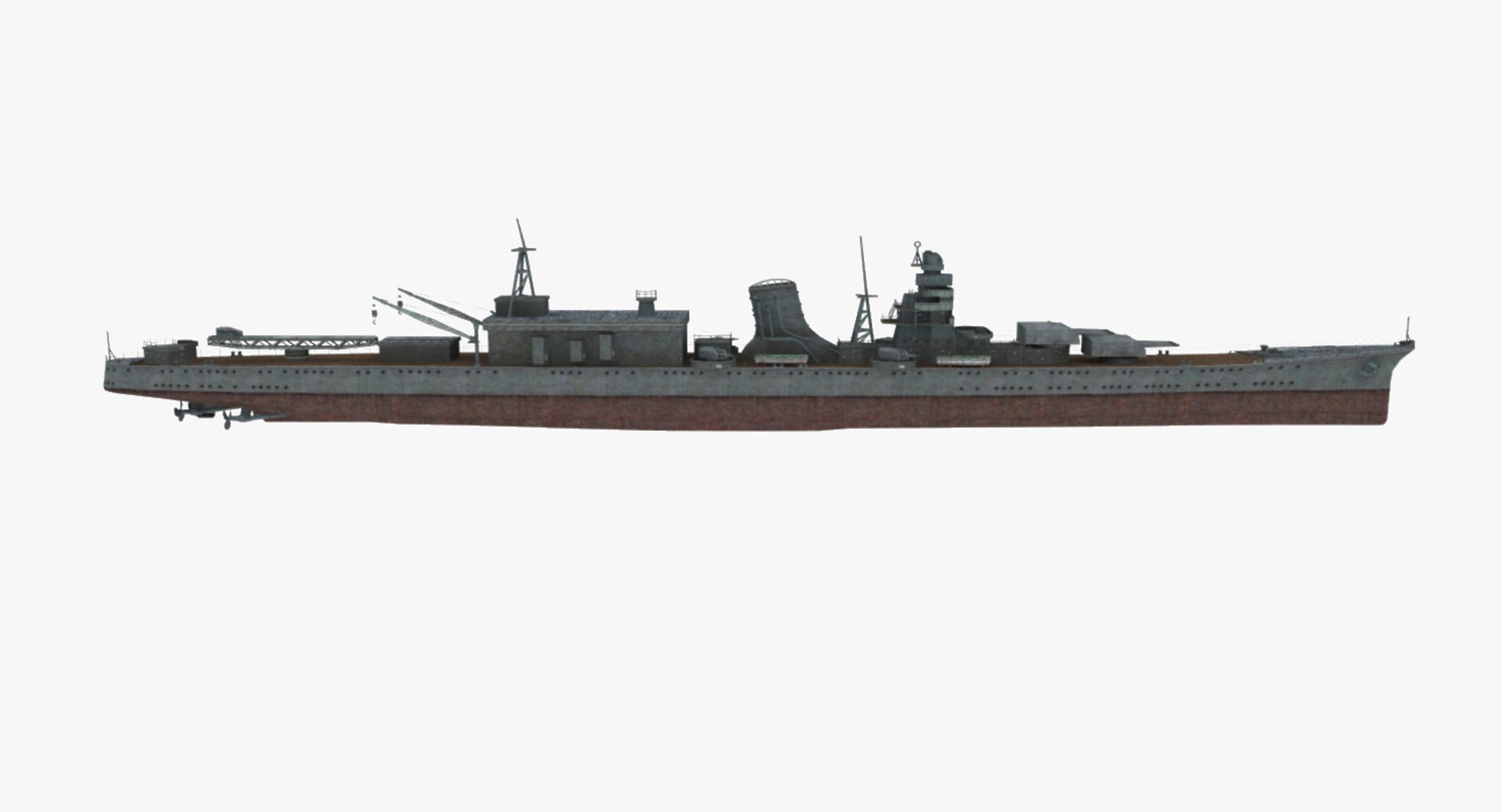 Japanese Cruiser Oyodo 3d Model