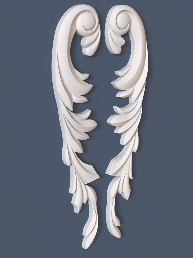 3d Model Decorative Scroll