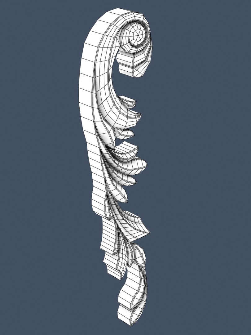 3d Model Decorative Scroll