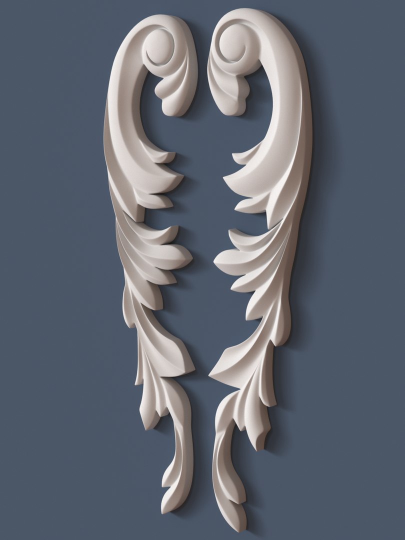 3d Model Decorative Scroll