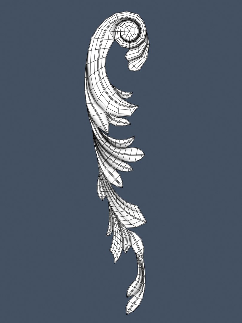 3d Model Decorative Scroll
