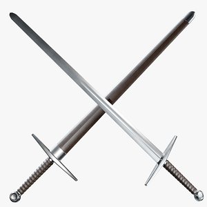 Longsword and Scabbard - 5 Color Variants model