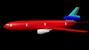DC-10 AIRPLANE 3D model