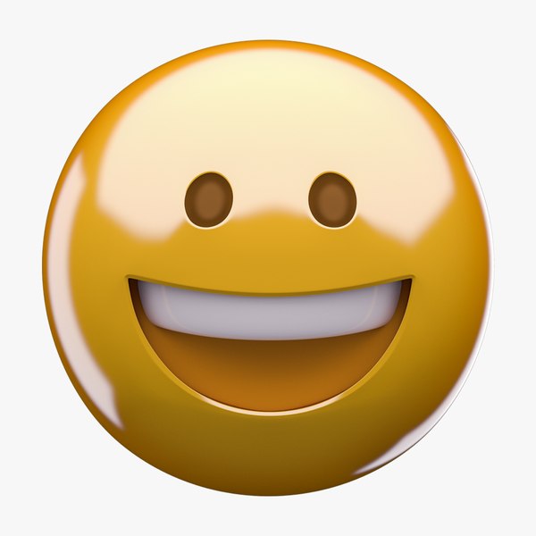 3D emoji grinning face