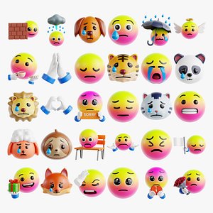 Sorry Emoji 3D Collection