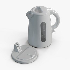 Plastic Electric Kettle No Water 3D model