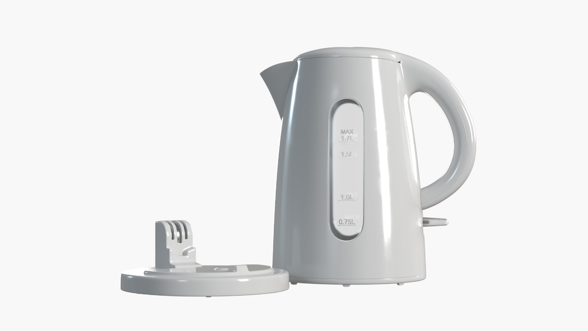 Plastic Electric Kettle No Water 3D Model TurboSquid 2295509