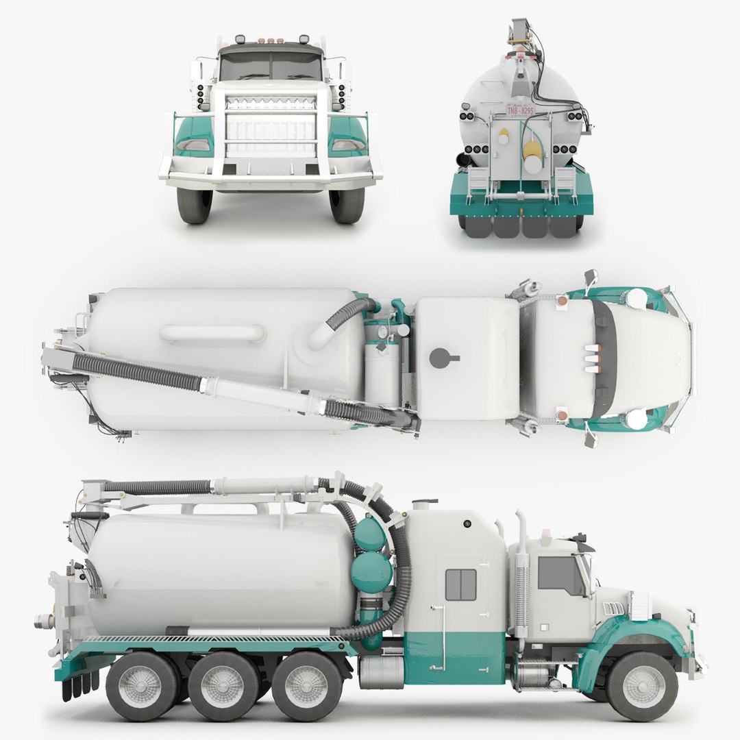 Hydro Excavation Hydrovac Truck 3d 3ds