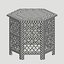 Hexagonal ornate Moroccan table