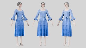 Dress 03 Little Boy Blue 3D model