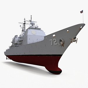 Arleigh Burke-Class Destroyer USS Vella Gulf CG-72 3D model
