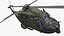 3D NH90 Army Multirole Helicopter Green Camo with Interior Rigged for Cinema 4D model