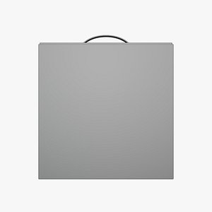 3D Box Package with Handle - Geometry Only No Textures No Materials