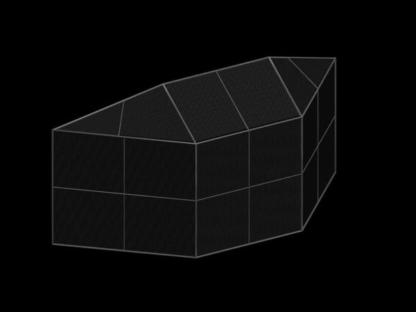 3d model of baseball backstop