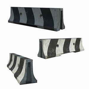 3D Jersey Barrier model