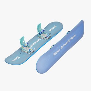 3D model Blue Snowboard