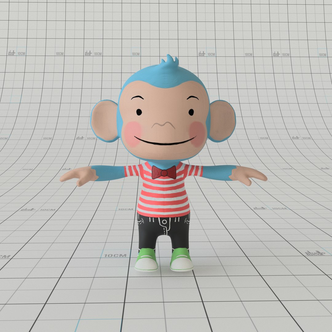 3D cartoon monkey rig - TurboSquid 1210577