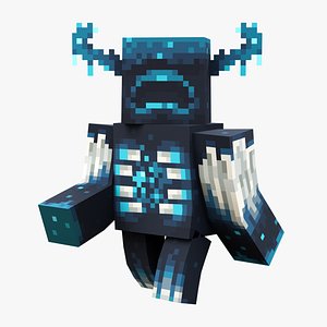 Minecraft Warden Boss Rigged 3D Model Game Ready 4K PBR STEMCell 3D model