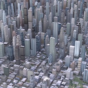 generated cityscape 3D model