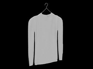hanging mens long-sleeved shirt 3D model