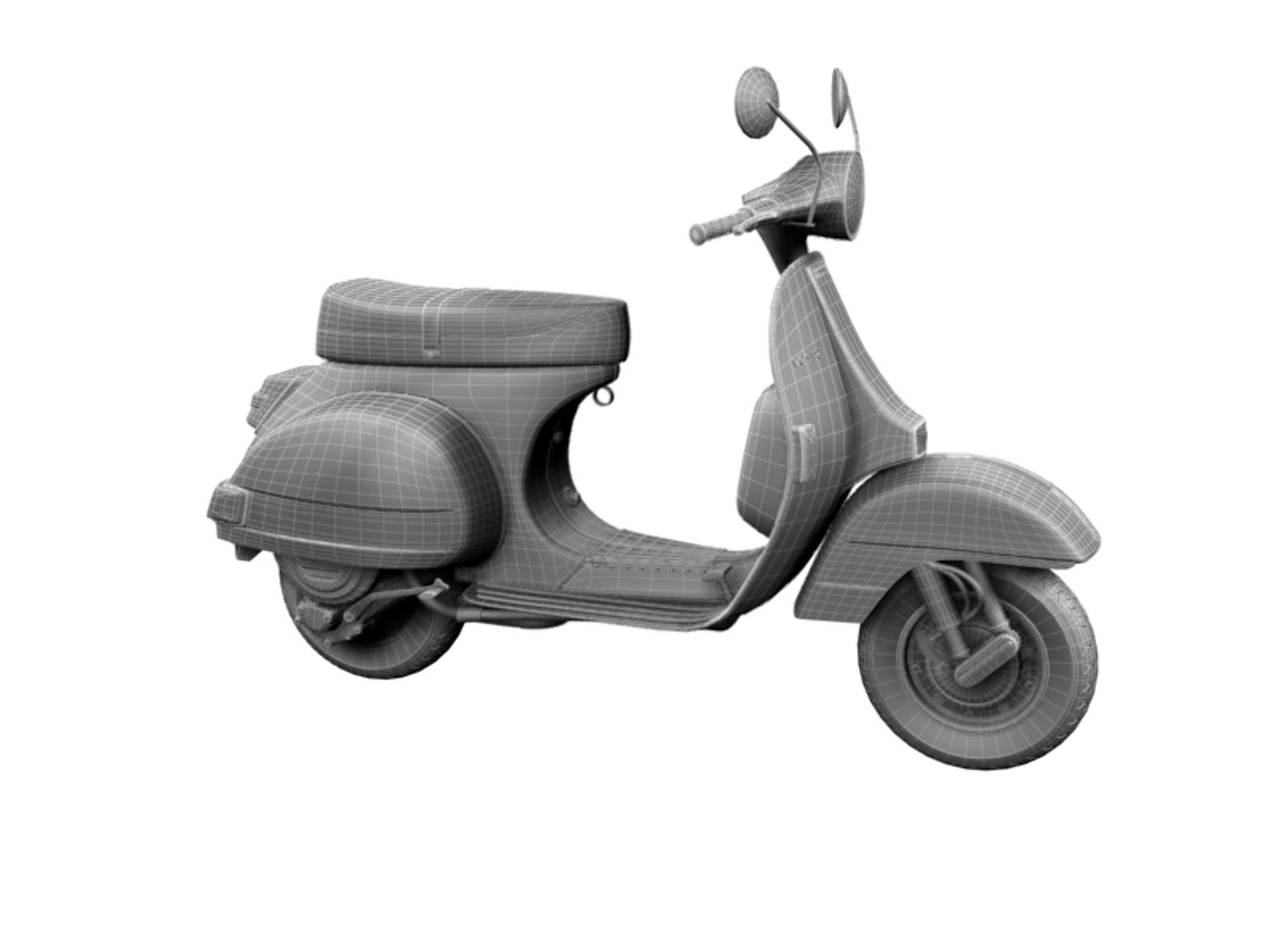 3dsmax Piaggio Vespa P125x 1978