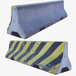 3D Traffic barrier 3 model