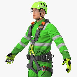 High Altitude Alpinist Worker Rigged for Modo 3D model
