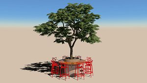 kartell master stool 3D