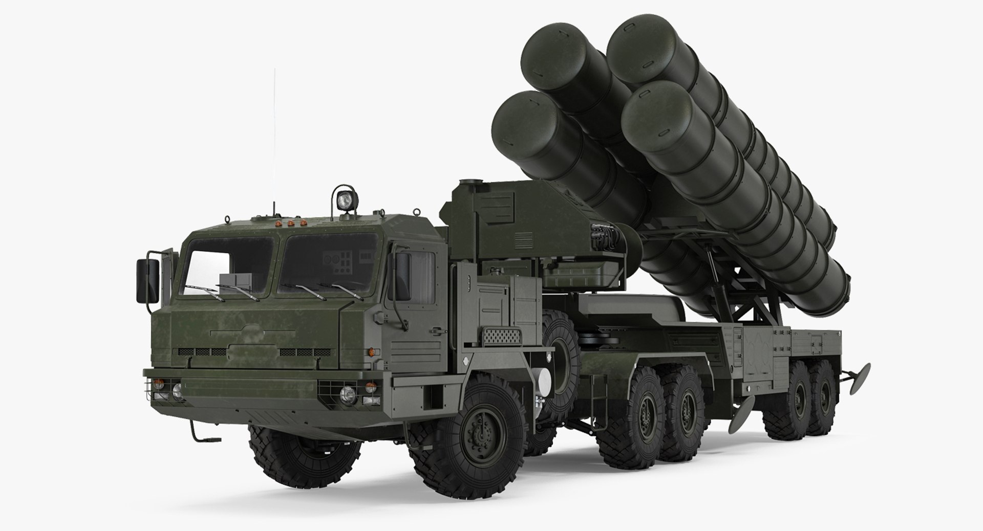 S-400 Triumf Launch Vehicle Rigged 3D Model 3D model preview