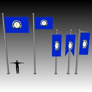 flag u 3d model