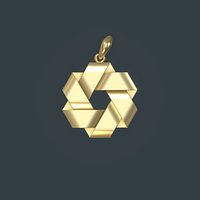 Dabbled Triangle Pendant