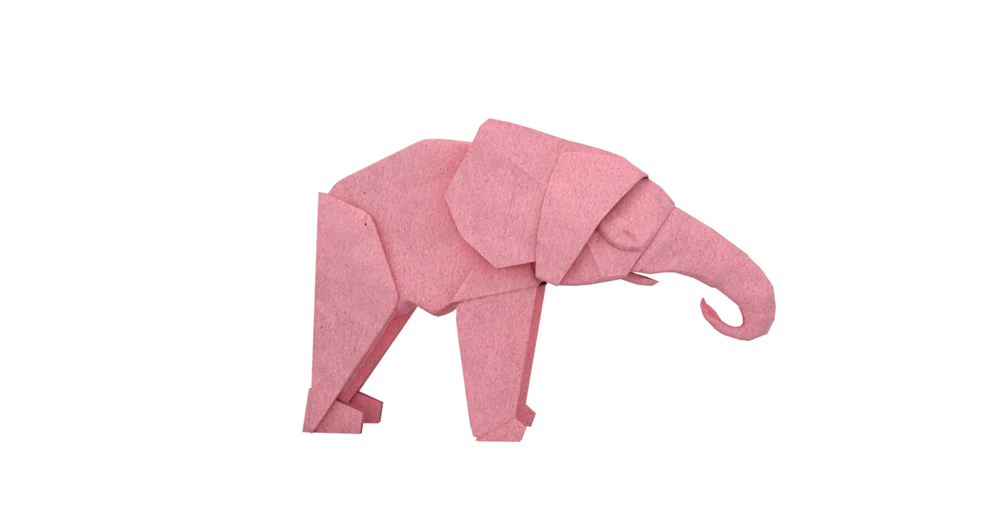 Origami Elephant 3D Model TurboSquid 1399662