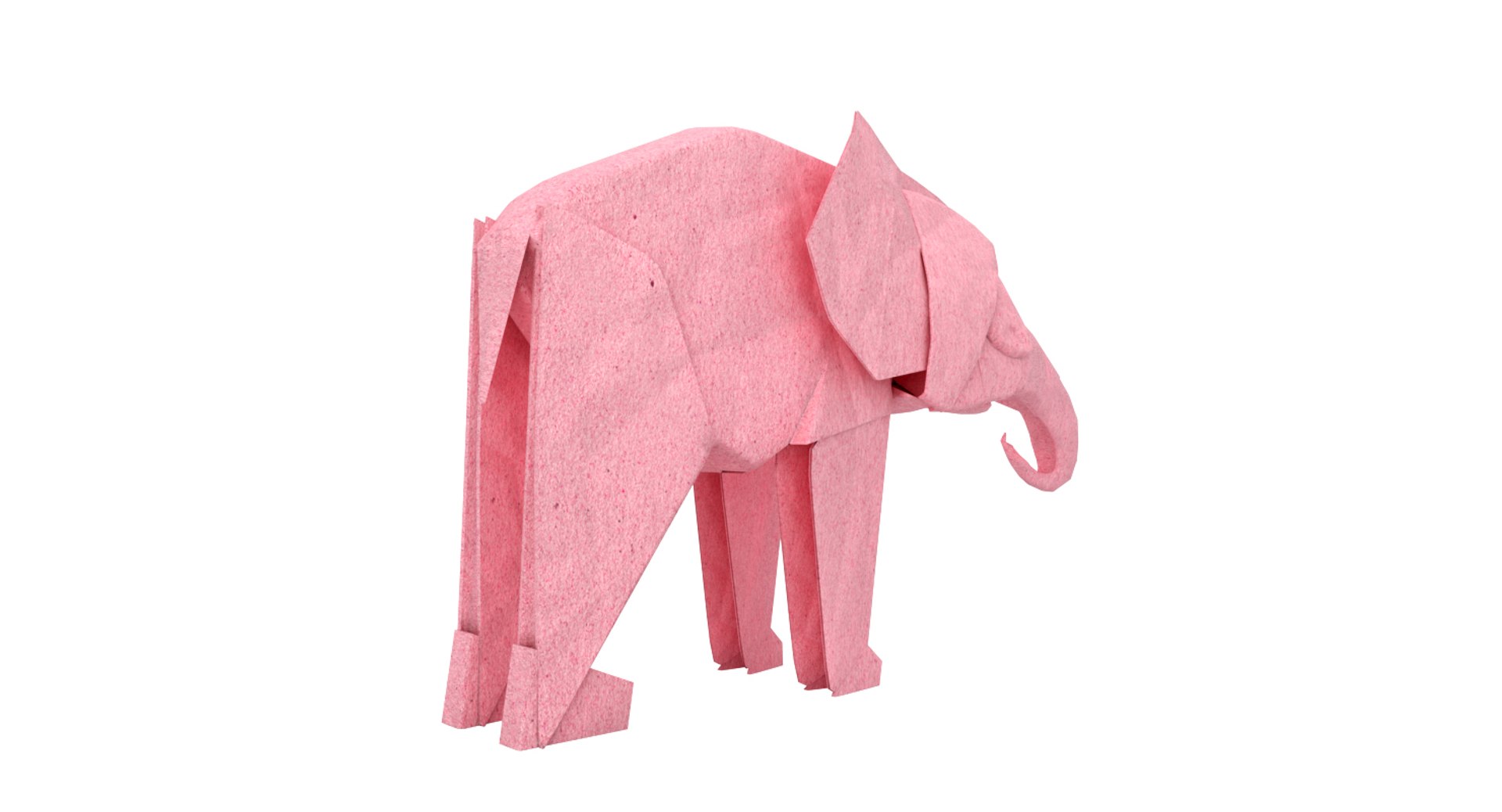 Origami Elephant 3D Model TurboSquid 1399662
