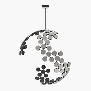 3D Suspension lamp - big LED sphere model