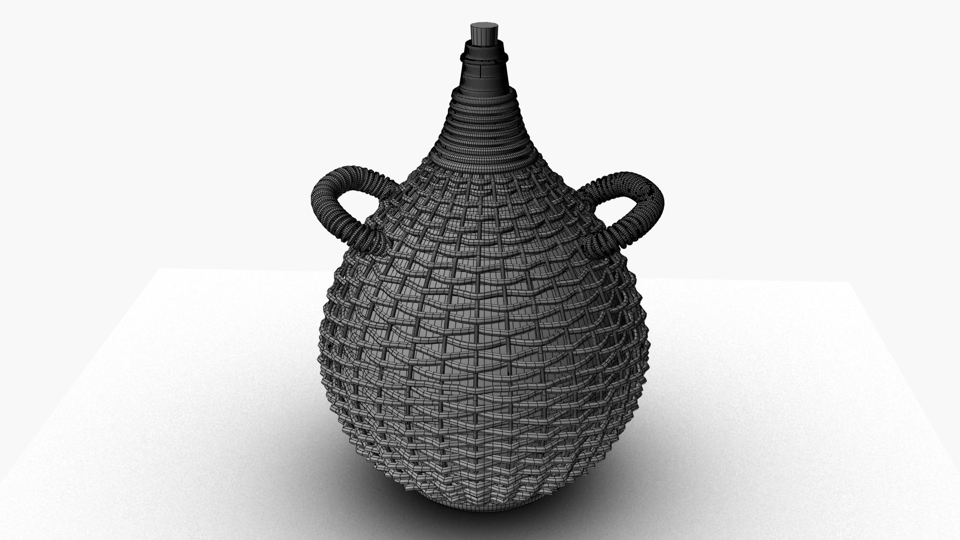 wicker basket bottle 3D model https://p.turbosquid.com/ts-thumb/VN/jJa7dB/rO/wireframe1/jpg/1616933830/1920x1080/fit_q87/ea1daca289b82f88485f7f88447d1d498a276ecb/wireframe1.jpg