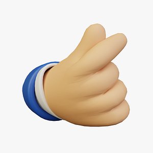 Heart Sign Finger Icon 3D model