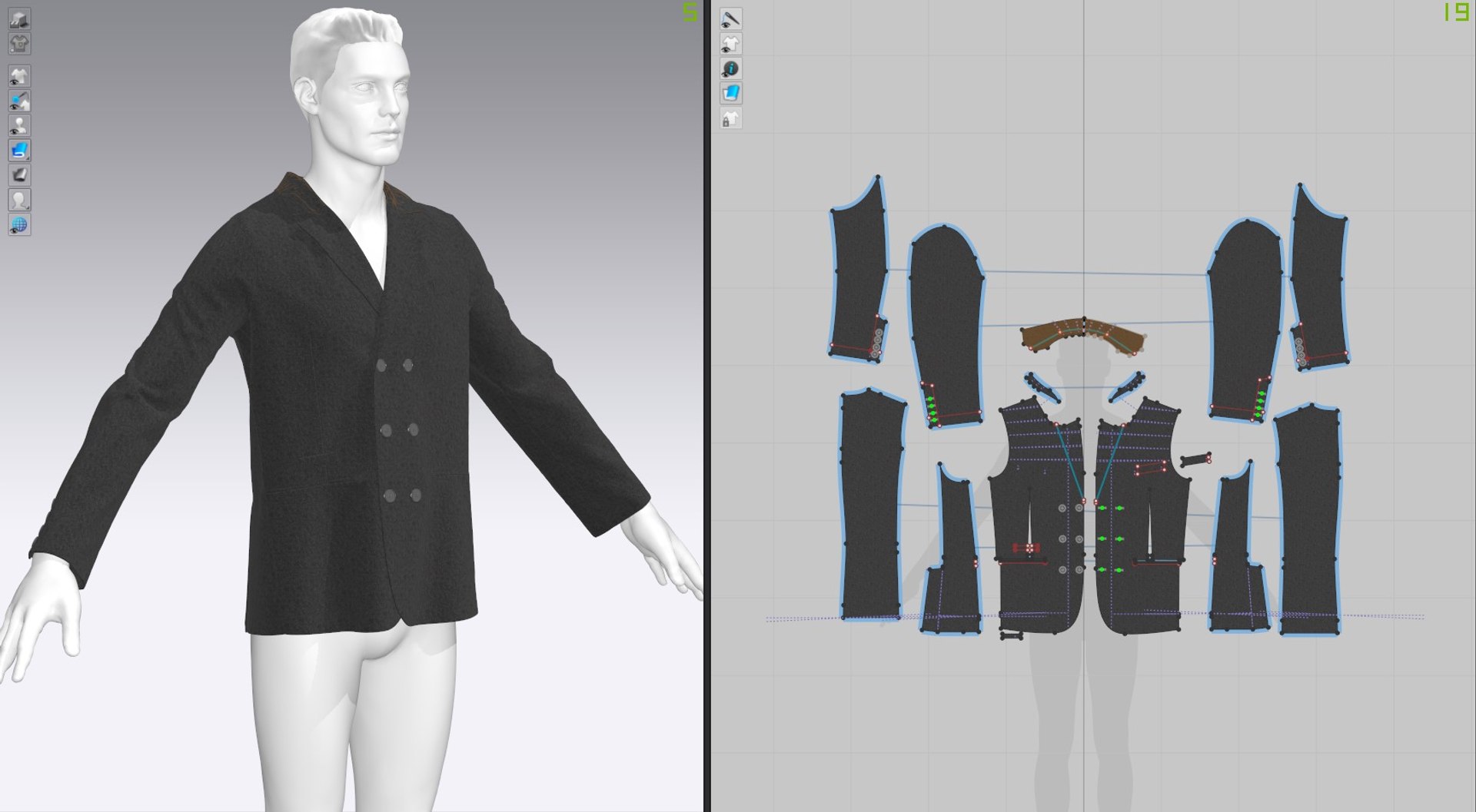 3D Double Breasted Jacket - TurboSquid 1795571