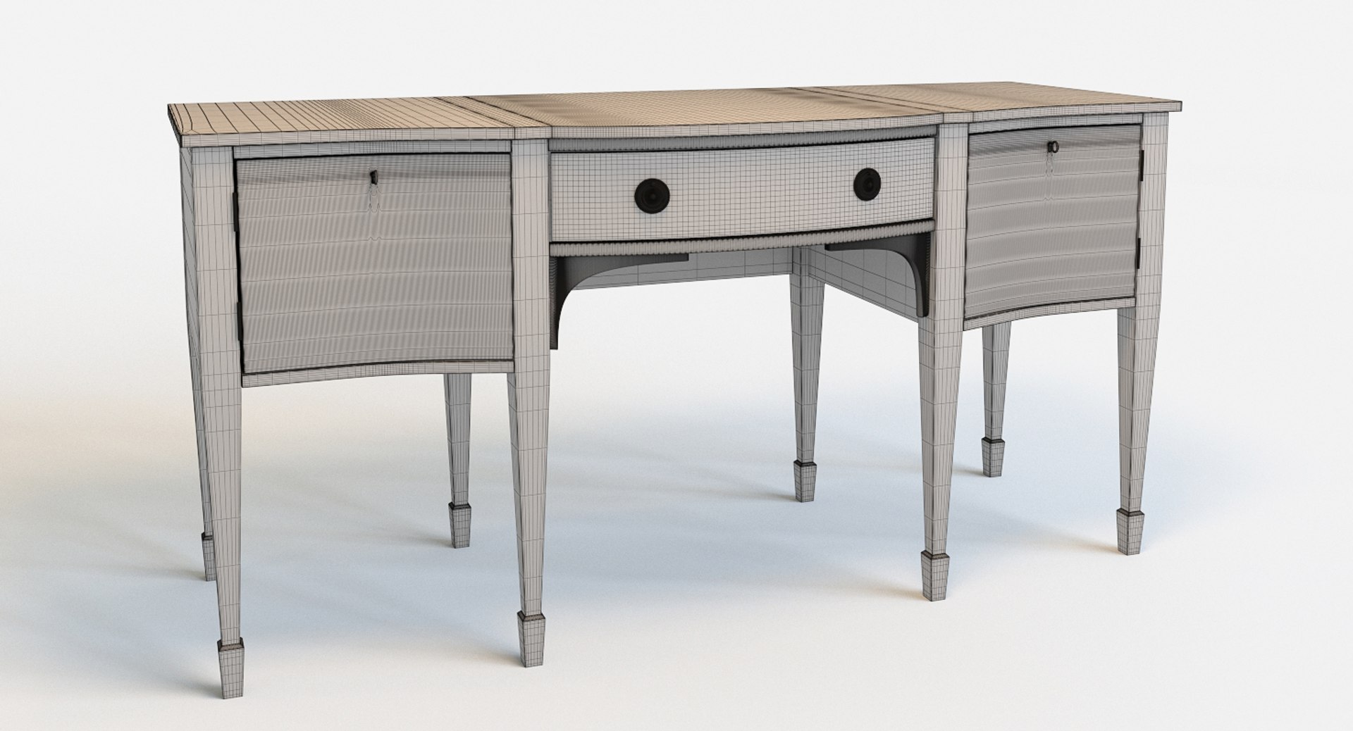 Old Victorian Table 3d Obj